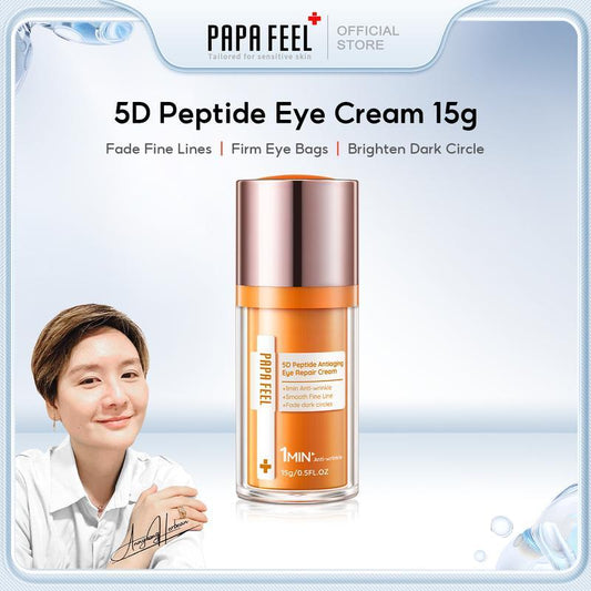 【Annyeong Herbean's Exclusive】 PAPA FEEL [FDA] Microbiome 5D Peptide Eye Cream 15g | Lightweight | Eye bags | Fine lines | Dark circles | Safe for sensitive skin