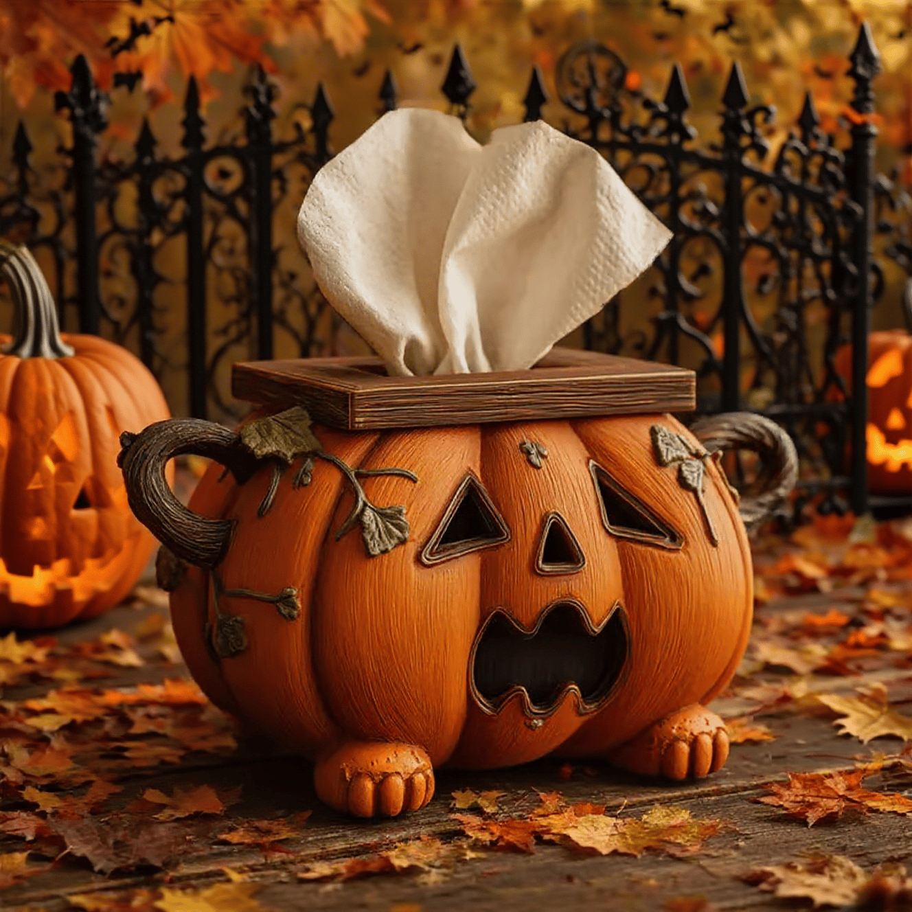 🎃Halloween Pumpkin Tissue Box Holder