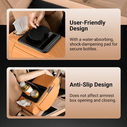 Exclusive Offer💥Multifunctional Leather Car Armrest Box Mat—Easy to Organize, Car Items Are in Their Places ✨