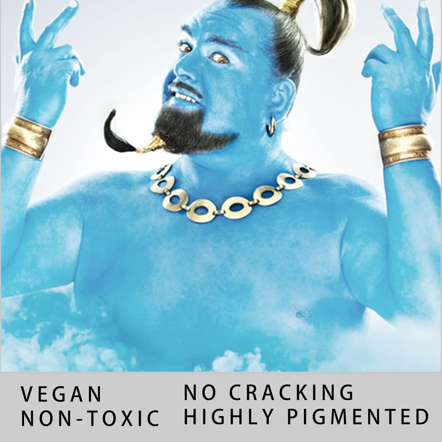 MEICOLY Black White Face Body Paint Stick Set with Sponges and Setting Powder,Face Paint Stick for Adults and Kids,Clown White Makeup,Face Painting for Halloween SFX Skull Zombie Skeleton Goth Makeup