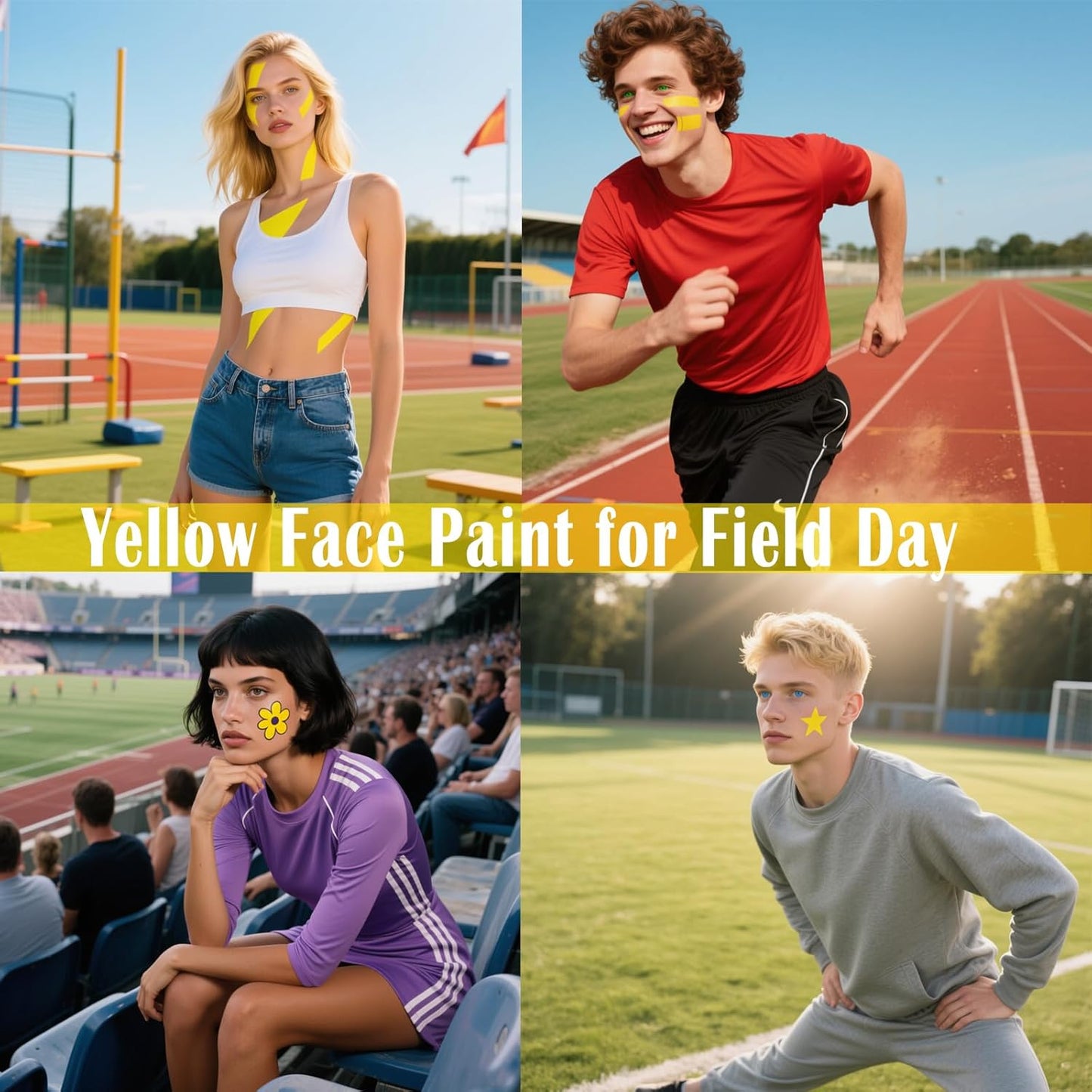 MEICOLY Black White Face Body Paint Stick Set with Sponges and Setting Powder,Face Paint Stick for Adults and Kids,Clown White Makeup,Face Painting for Halloween SFX Skull Zombie Skeleton Goth Makeup