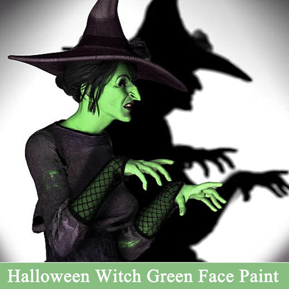 MEICOLY Black White Face Body Paint Stick Set with Sponges and Setting Powder,Face Paint Stick for Adults and Kids,Clown White Makeup,Face Painting for Halloween SFX Skull Zombie Skeleton Goth Makeup