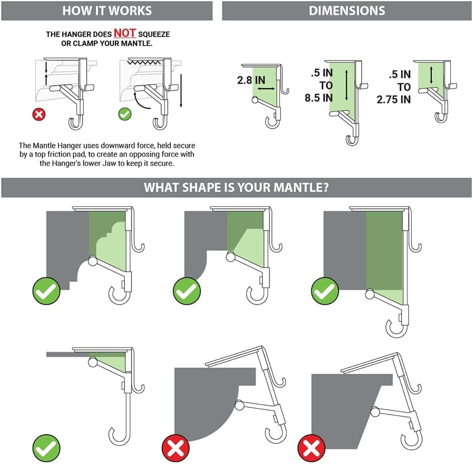 ✨Fireplace Stocking and Garland Hanger