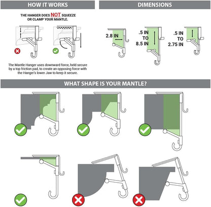 ✨Fireplace Stocking and Garland Hanger