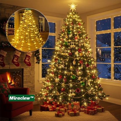 🎄🔥Waterproof Christmas Tree Waterfall Lights with Ring