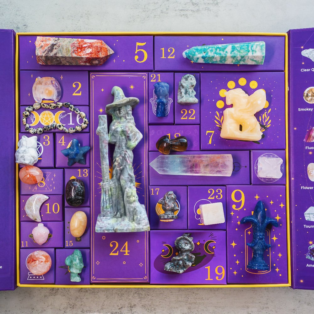 🎃Reiki Crystal Halloween Countdown Gift Box🔮The Magic of Healing and Energy Transfer!