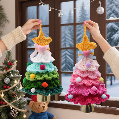 🌲 Knitted Christmas Tree Bell Decoration