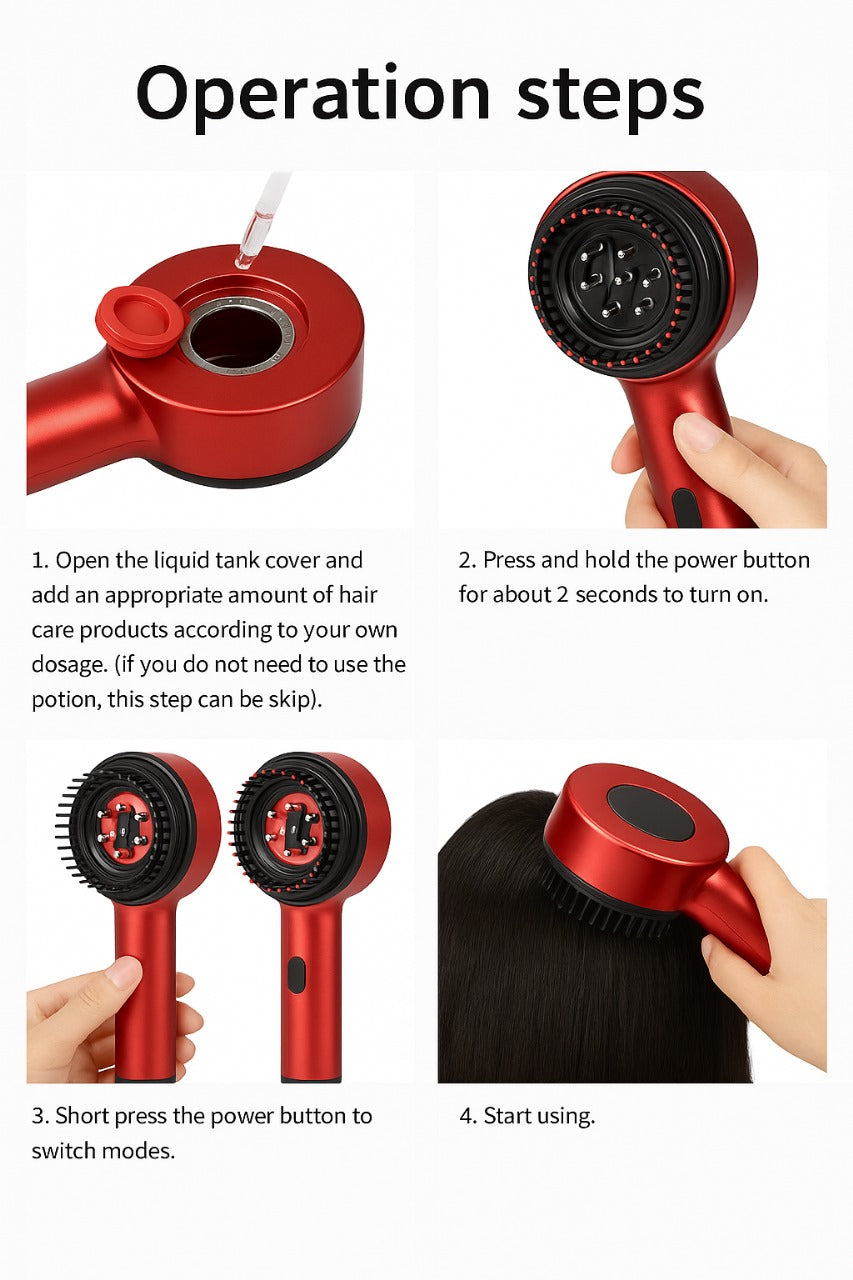 NATRAVOR™ – Scalp Massage & Red Light Therapy Comb