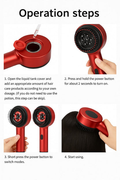 NATRAVOR™ – Scalp Massage & Red Light Therapy Comb