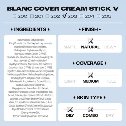 🎁🎉Meet the ELROEL Blanc Cover Stick V — Your All-in-One Beauty Essential!