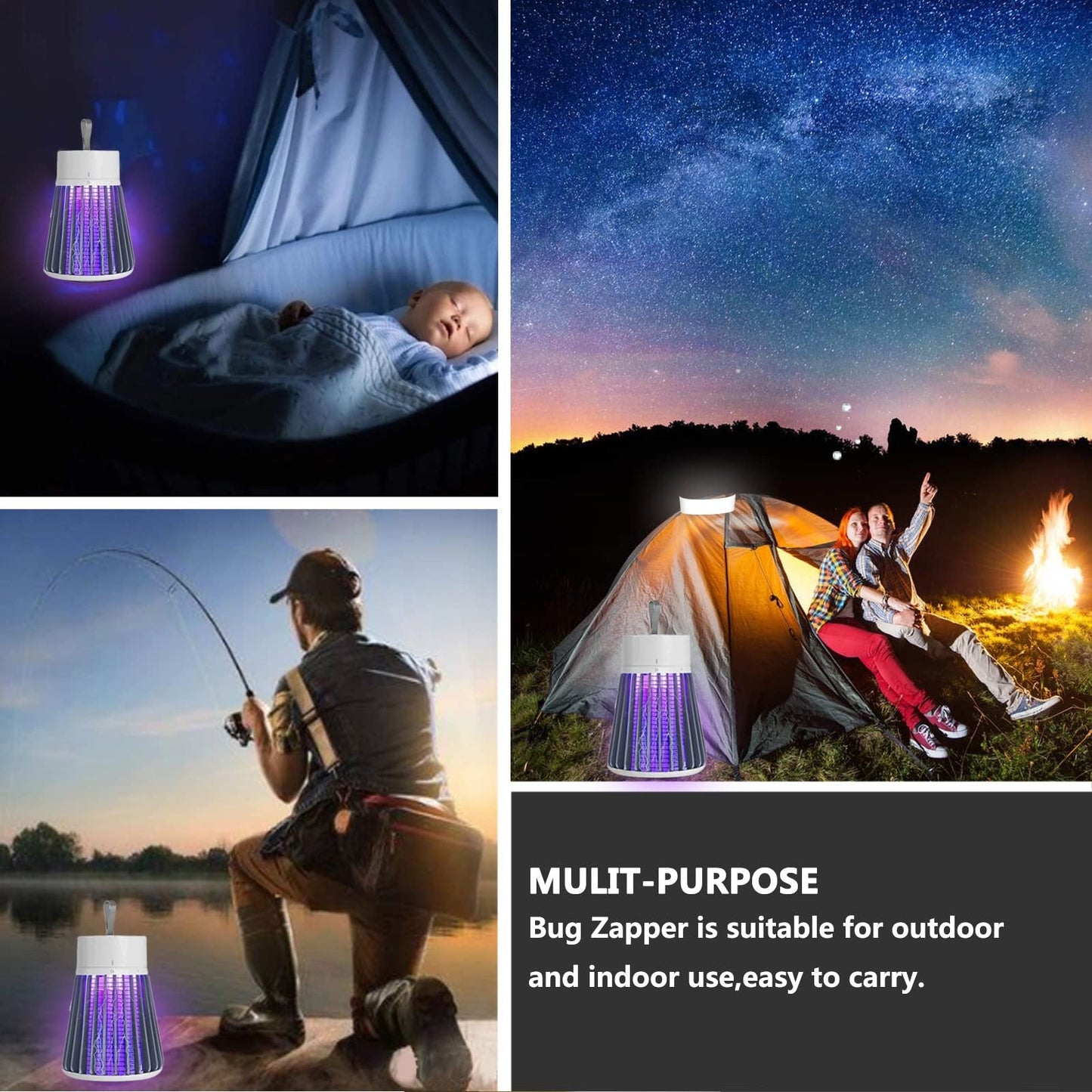 🔥Summer Promotion 59% OFF!!🦟USB/Rechargeable Portable Mosquito & Fly Trap Lamp for Indoor & Outdoor